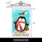 G128 Combo Pack Garden Flag Hanger 14IN & Garden Flag Merry Christmas Penguin with Candy Cane 12x18IN Printed 150D Polyester